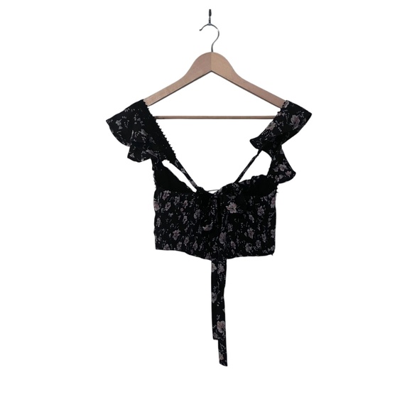 Free People Women’s Multi Color Floral Crop Top Size 6 - Picture 2 of 4